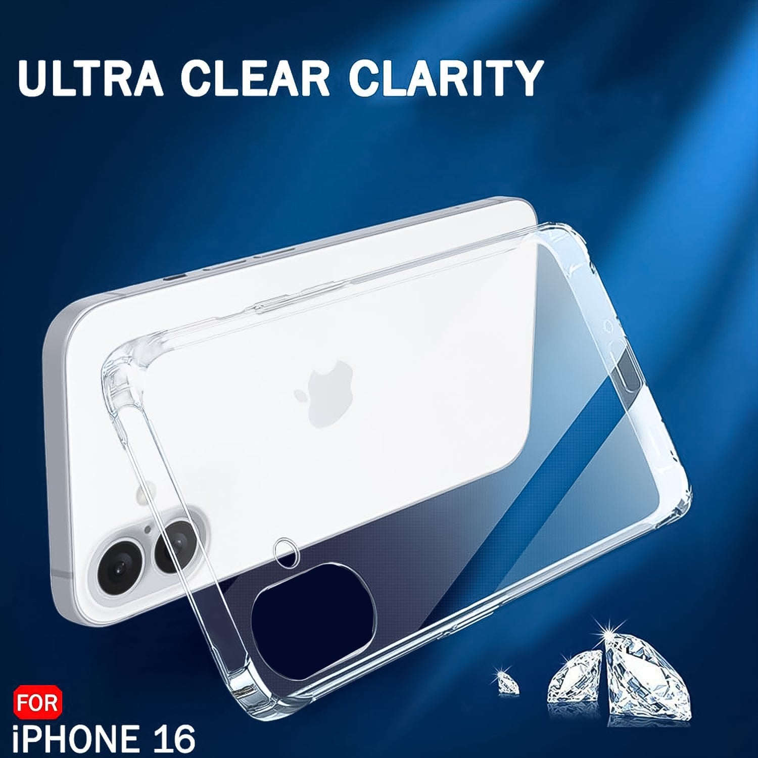 Transparent Hard Case For IPhone 16 Case (1 Pc) Transparent Hard Case For IPhone 16 Case (1 Pc)